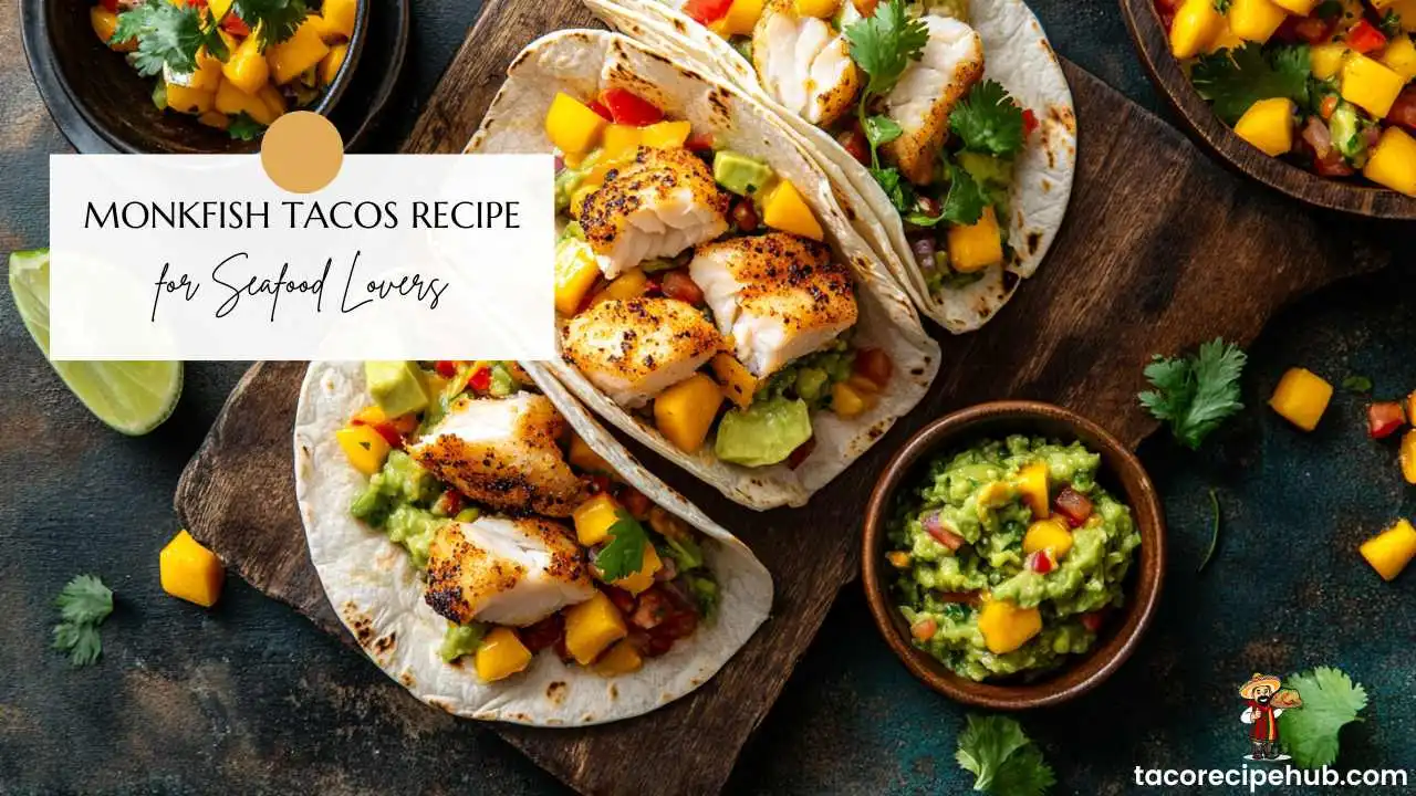 Monkfish Tacos with Mango Salsa & Guac